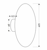 Aplica de perete gri metal LED 6W 250mm Holar Ledea 50433250