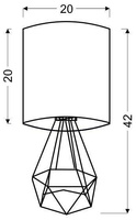 Lampe à poser 1X60W E27 crème GRAF 41-62925