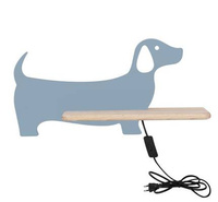 LED shelf wall lamp blue dog with cable Dog 21-02983