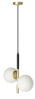 Suspension noir mat/or 2xE14 Duo 32-01269