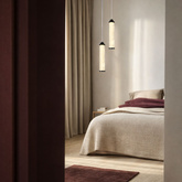 CORTE pendant lamp black matt 10W LED 3000K clear shade