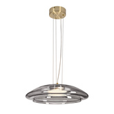 Suspension Ombre 42 en verre au dessus de table abat jour fumé GX53