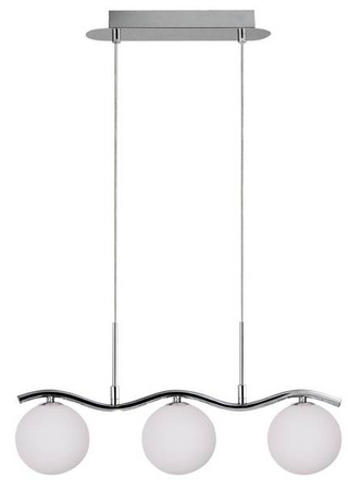 Lampa suspendata crom / bila alba 3 Ramon 33-01405