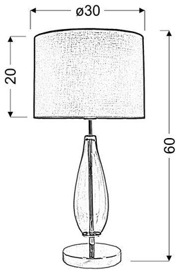 Lampe de table marron et bleu Marrone 41-01269