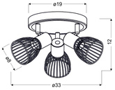 Candellux-Lampe 98-61546 Deckenleuchte E14 schwarz verchromt