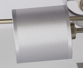 Ceiling lamp satin nickel woven lampshade 6x40W Sax Candellux 36-70708