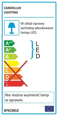 PLAFON LAMP CANDELLUX APETI KORFU LED CHROME 4000K