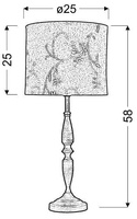 Lampe de table beige 60W E27 Safari 41-03393