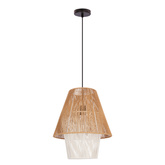 Lampa wisząca z abażurem Africa czarna do sypialni E27