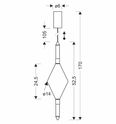 VITA lampa wisząca czarny 7,5W LED 2700K klosz bezbarwny