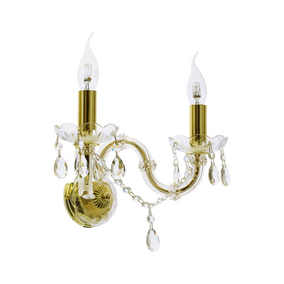 Aplice de perete cu LED-uri clasice din cristal auriu