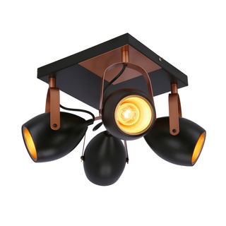 Black and copper adjustable ceiling lamp E14 4x40W Anica 98-83128