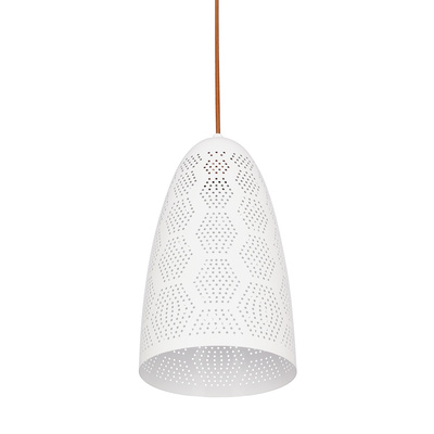 Plafoniera suspendata 1X60W E27 ajurata alb BENE 31-70593