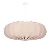 Hanging lamp CAFEE Scandinavian with beige frappe shade 66 cm modern ceiling lighting for living room and dining room E27