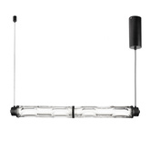 CORTE Hängeleuchte horizontal schwarz matt 18W LED 3000K klarer Schirm