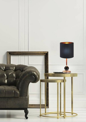 Lampe de table noir / cuivre 40W E14 Melba 41-38791