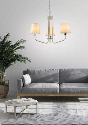 Weiße Kronleuchterlampe 3xE14 York Ledea 50203098