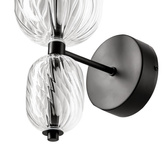 PLAYA wall lamp black 10W LED 3000K oval clear shade