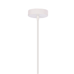 Lampa wisząca z abażurem Nuget biała abażur kremowy do jadalni E27