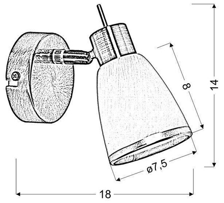 Applique patinée/blanche Regent lamp 91-70012
