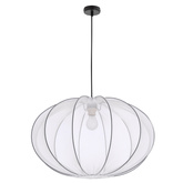 MELLOW pendant lamp black 1x40W E27 lampshade 60 white globe 31 41975
