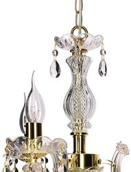 Gold crystal chandelier 3xE14 Maria Teresa 33-94639