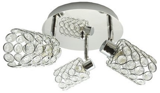 Lampa sufitowa York listwa ze szklanymi kloszami regulowana 3-punktowa do salonu