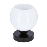 TABLE CALDERA NOIR 1X60W E27 ABAT-JOUR BLANC