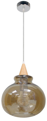 Hanging lamp glass smoked shade 60W E27 Enriks 2 Candellux 31-77776