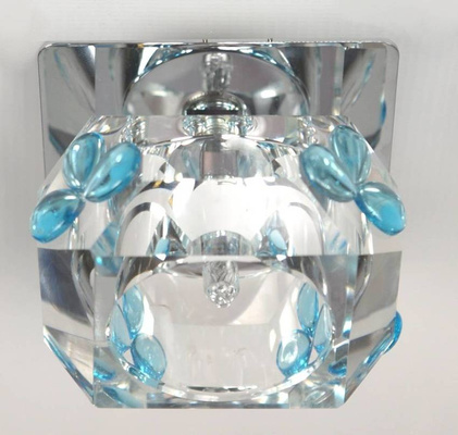 Plafonnier cristal bleu 1xG4