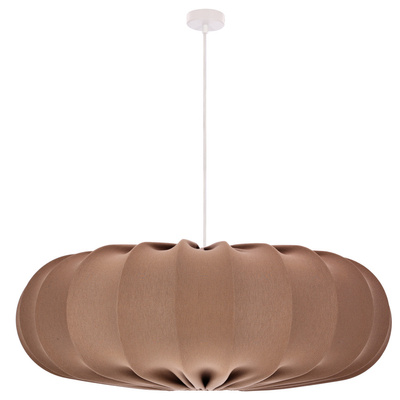 CAFÉE Pendelleuchte 66cm weiß 1x40W E27 Mokka Schirm