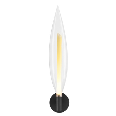 Nordic glass wall light black transparent for living room 1x5W G9