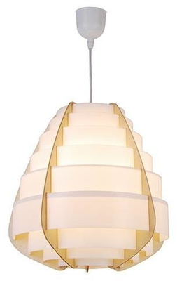 Hängelampe Beige Holz + Kunststoff Nagoja Ledea 50101038