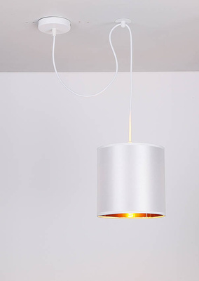 Hanging lamp white woven lampshade Atlanta 31-00637