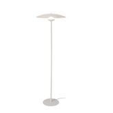 Floor lamp LUND in Scandinavian style white plate shade modern LED floor lamp