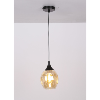 Black/brown glass hanging lamp Aspa 31-00583
