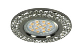 Ceiling luminaire round black crystals SOC-02 2251042