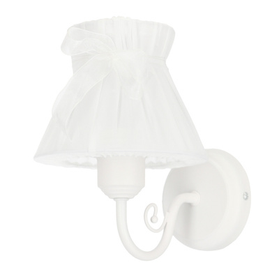 Aplica de perete abajur organza alb 1xE27 Zefir Candellux 21-73785
