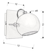 WALL LAMP WALL LAMP TONY CANDELLUX 91-25043-Z 1X3W LED GU10 WHITE
