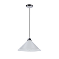Suspensie Avola crom e27 cu abajur alb 31-20710