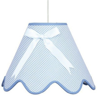 Lampa wisząca z abażurem Lola niebieska do sypialni i pokoju dziecięcego