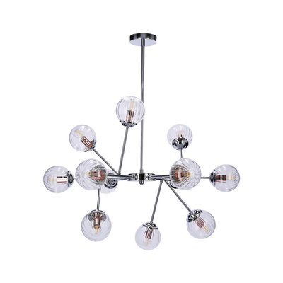 Hanging ceiling lamp chrome with glass shades 12x40W Best Candellux 30-64806