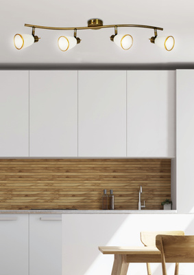 Applique plafonnier bande patine 4xG9 Regent 94-70036