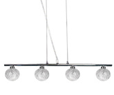 Suspension chromée avec un abat-jour en verre tressé 4x40W Sphère Candellux 34-14047