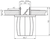 Plafonnier cristal polygonal chrome Candellux 2286405