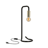 Lampka stołowa biurkowa czarno-złota Hera 41-80073