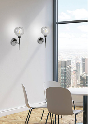 Lampa de perete candellux ozzo 21-72184 aplice abajur crom incolor