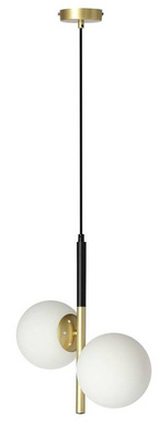 Hanging lamp black matt/gold 2xE14 Duo 32-01269