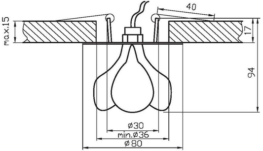 Plafonnier Candellux G4 fixe cristal fleur décorative 20 W