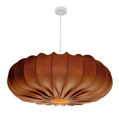 CAFÉE suspension 66cm blanche 1x40W E27 abat-jour moka